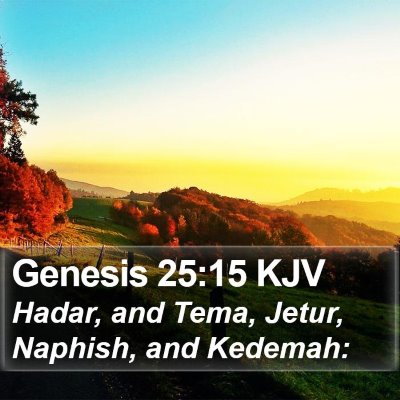 Genesis 25:15 KJV Bible Verse Image