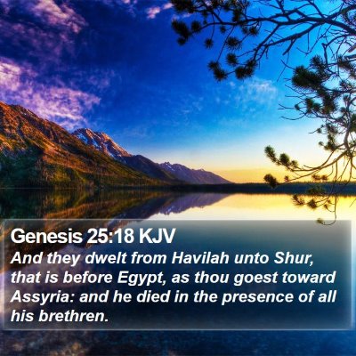 Genesis 25:18 KJV Bible Verse Image