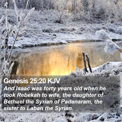 Genesis 25:20 KJV Bible Verse Image
