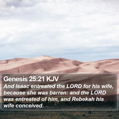 Genesis 25:21 KJV Bible Verse Image
