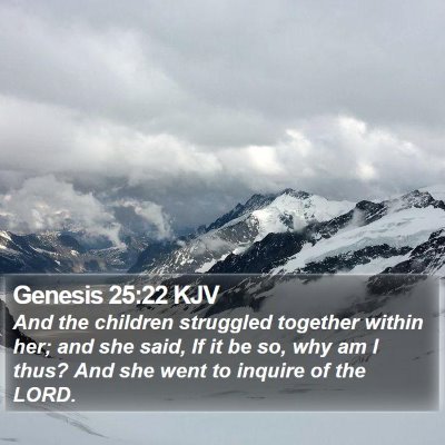 Genesis 25:22 KJV Bible Verse Image