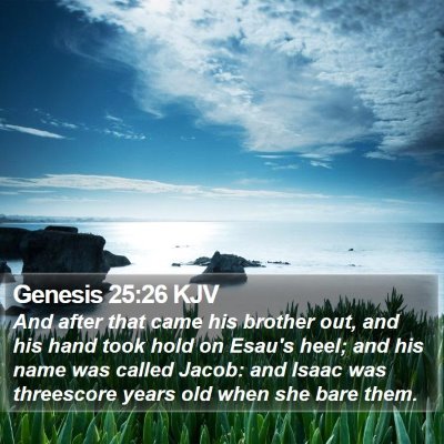 Genesis 25:26 KJV Bible Verse Image