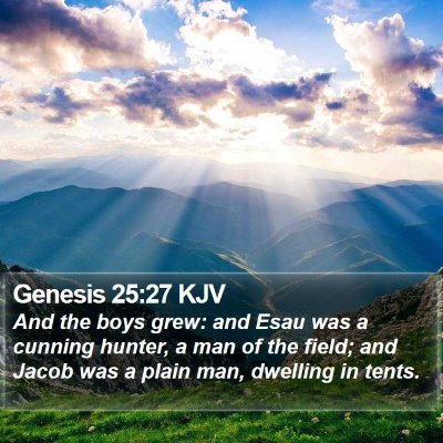 Genesis 25:27 KJV Bible Verse Image