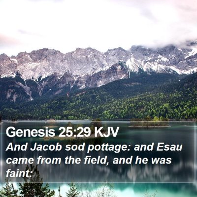 Genesis 25:29 KJV Bible Verse Image