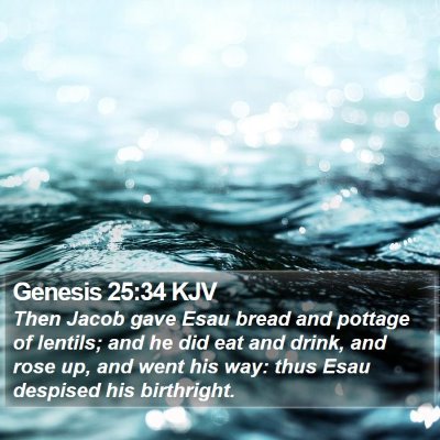 Genesis 25:34 KJV Bible Verse Image
