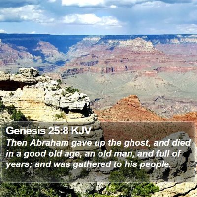 Genesis 25:8 KJV Bible Verse Image