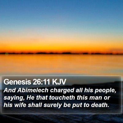 Genesis 26:11 KJV Bible Verse Image