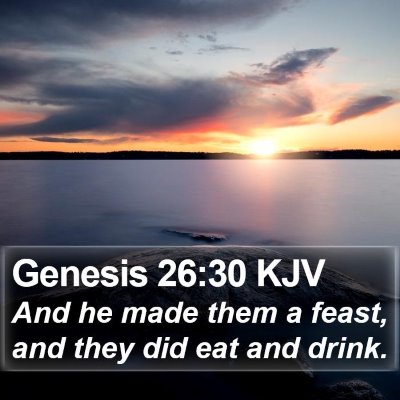 Genesis 26:30 KJV Bible Verse Image