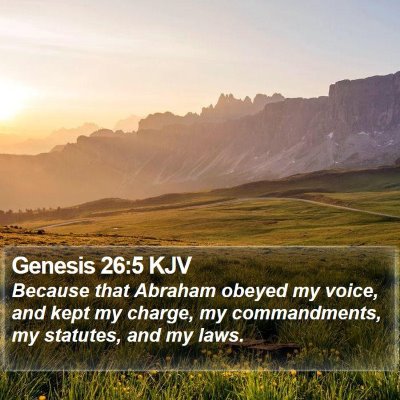 Genesis 26:5 KJV Bible Verse Image