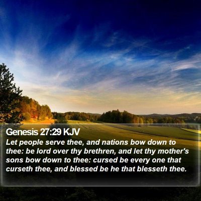 Genesis 27:29 KJV Bible Verse Image