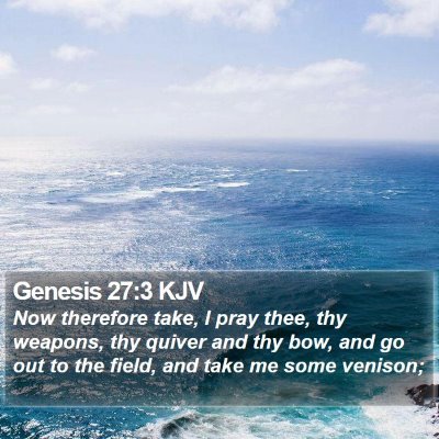 Genesis 27:3 KJV Bible Verse Image