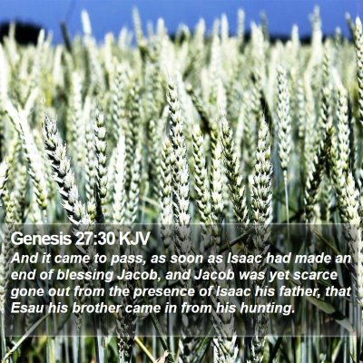 Genesis 27:30 KJV Bible Verse Image