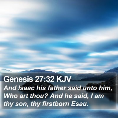 Genesis 27:32 KJV Bible Verse Image
