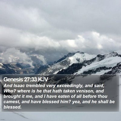 Genesis 27:33 KJV Bible Verse Image