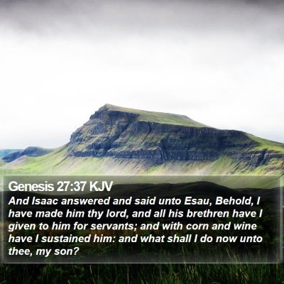 Genesis 27:37 KJV Bible Verse Image