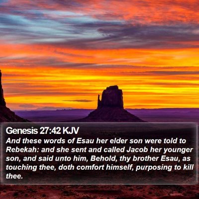 Genesis 27:42 KJV Bible Verse Image
