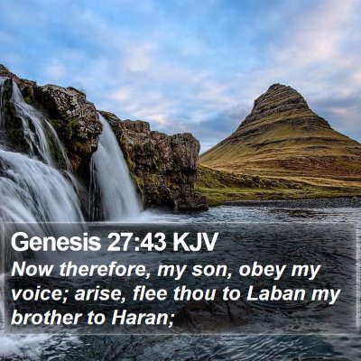 Genesis 27:43 KJV Bible Verse Image
