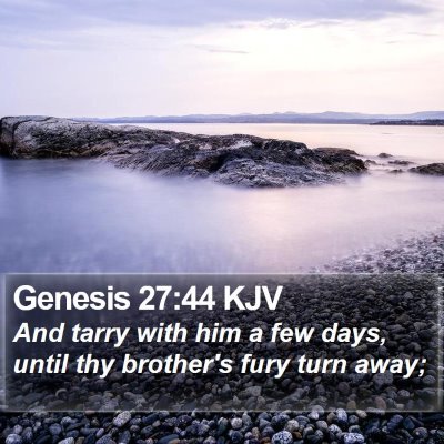 Genesis 27:44 KJV Bible Verse Image