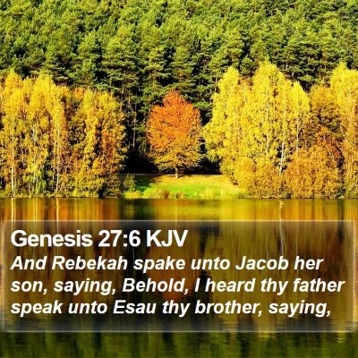 Genesis 27:6 KJV Bible Verse Image