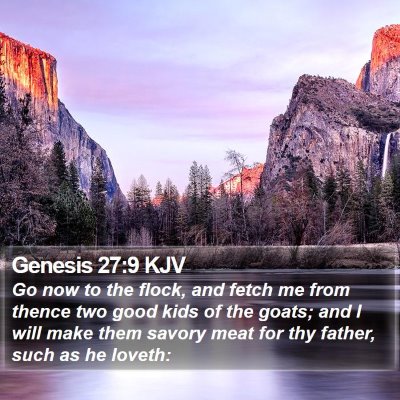 Genesis 27:9 KJV Bible Verse Image