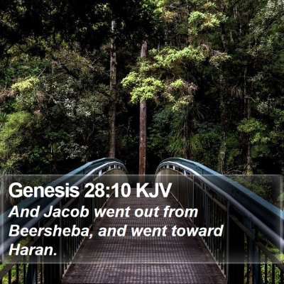 Genesis 28:10 KJV Bible Verse Image
