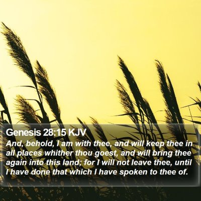 Genesis 28:15 KJV Bible Verse Image