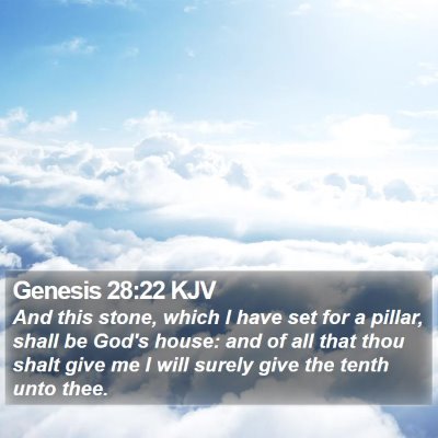 Genesis 28:22 KJV Bible Verse Image