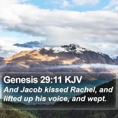 Genesis 29:11 KJV Bible Verse Image