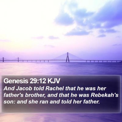Genesis 29:12 KJV Bible Verse Image