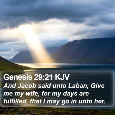 Genesis 29:21 KJV Bible Verse Image