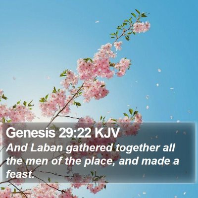 Genesis 29:22 KJV Bible Verse Image