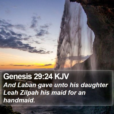 Genesis 29:24 KJV Bible Verse Image