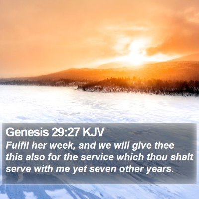 Genesis 29:27 KJV Bible Verse Image