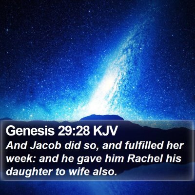Genesis 29:28 KJV Bible Verse Image