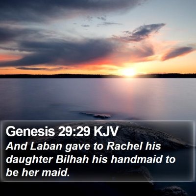 Genesis 29:29 KJV Bible Verse Image