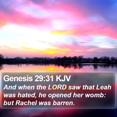 Genesis 29:31 KJV Bible Verse Image
