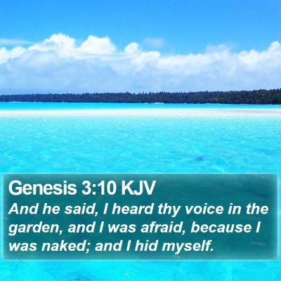 Genesis 3:10 KJV Bible Verse Image