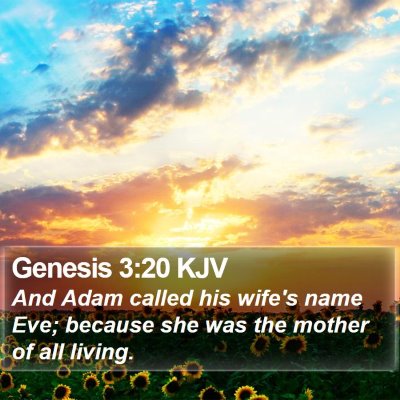Genesis 3:20 KJV Bible Verse Image