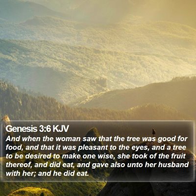 Genesis 3:6 KJV Bible Verse Image