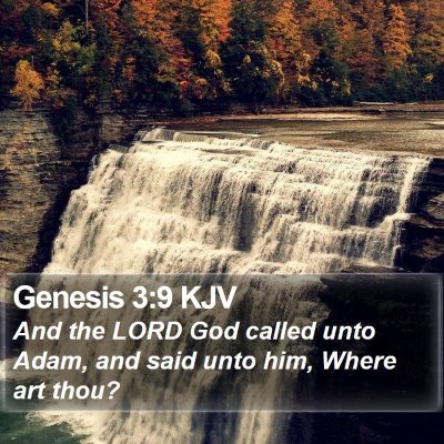 Genesis 3:9 KJV Bible Verse Image
