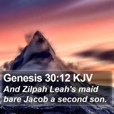 Genesis 30:12 KJV Bible Verse Image