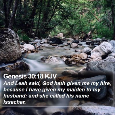 Genesis 30:18 KJV Bible Verse Image