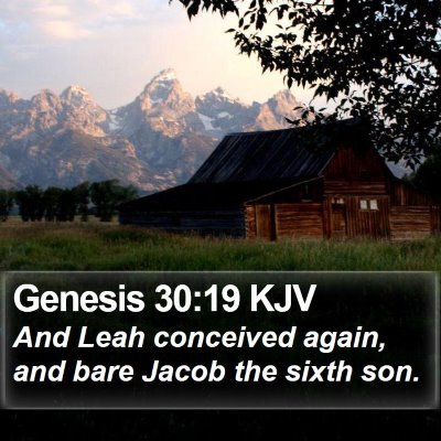 Genesis 30:19 KJV Bible Verse Image