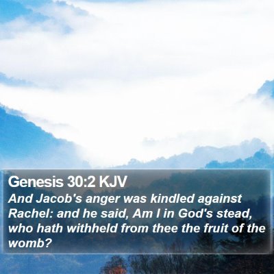 Genesis 30:2 KJV Bible Verse Image