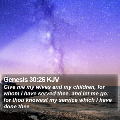 Genesis 30:26 KJV Bible Verse Image