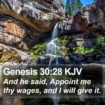 Genesis 30:28 KJV Bible Verse Image