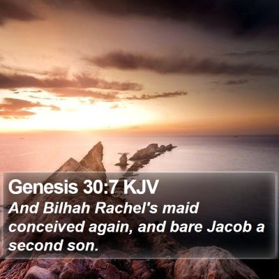 Genesis 30:7 KJV Bible Verse Image