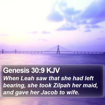 Genesis 30:9 KJV Bible Verse Image