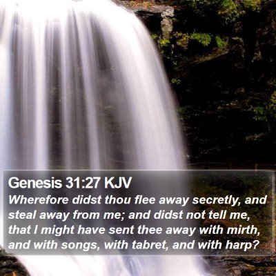 Genesis 31:27 KJV Bible Verse Image