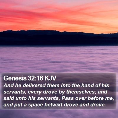 Genesis 32:16 KJV Bible Verse Image